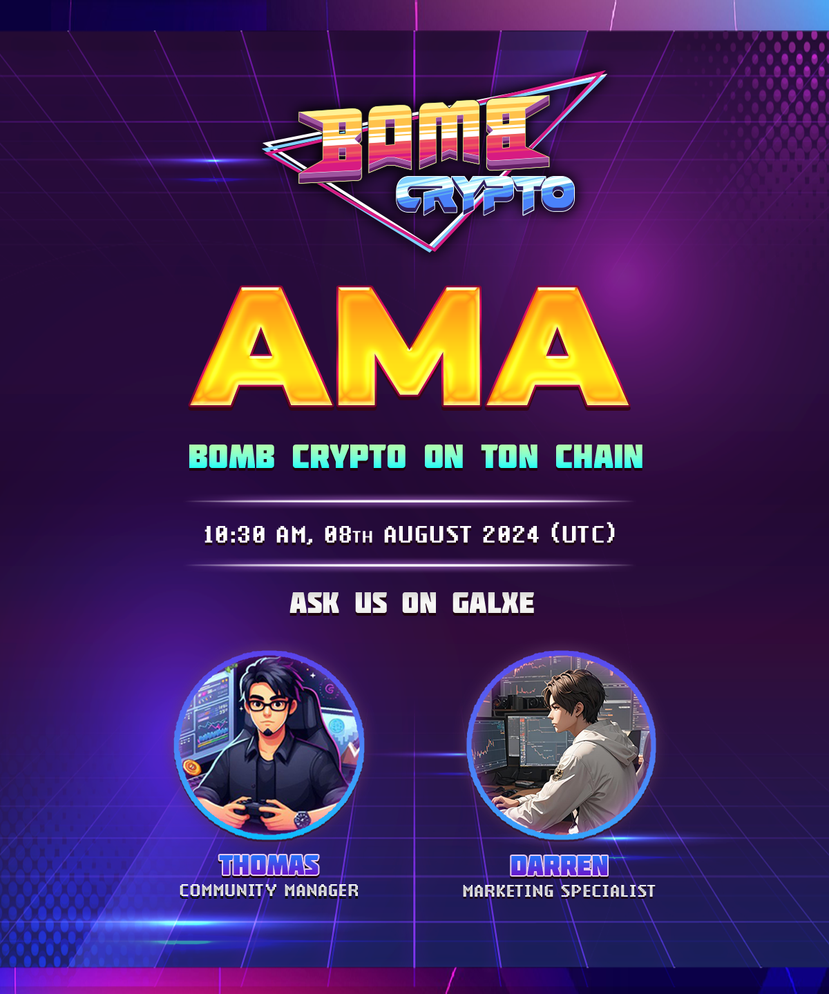 🚀Join our AMA🚀 by Bomb Crypto (BCOIN) | Galxe Quest