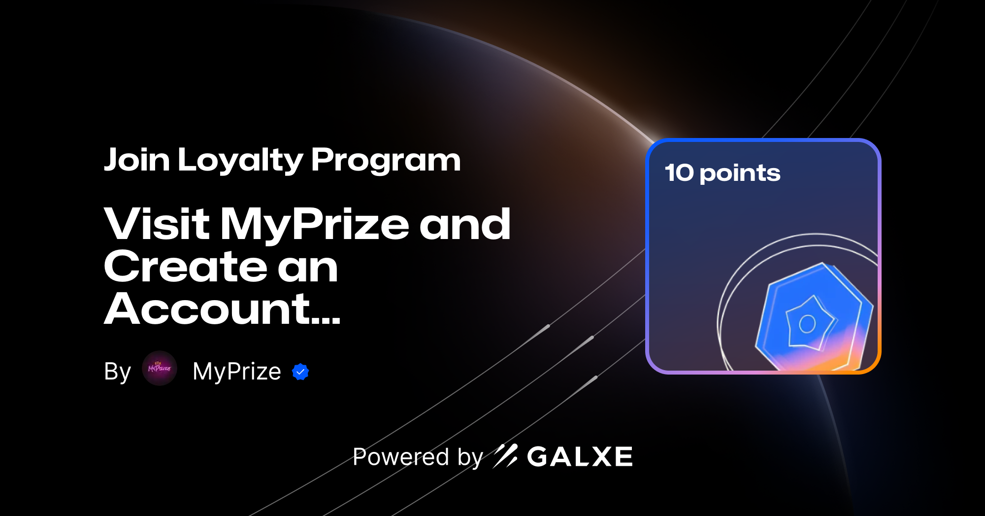 Visit MyPrize and Create an Account by MyPrize Galxe Quest