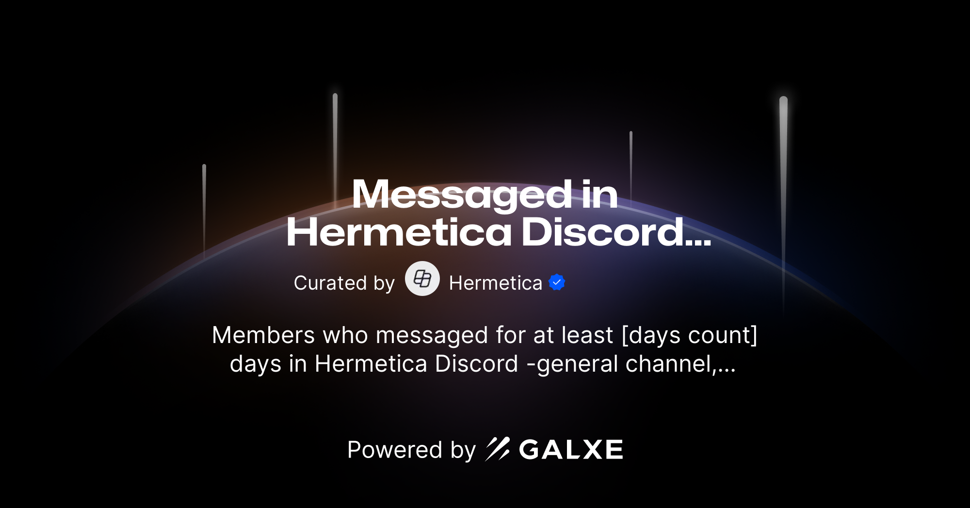 Messaged in Hermetica Discord 💬general Channel for at least 1 days