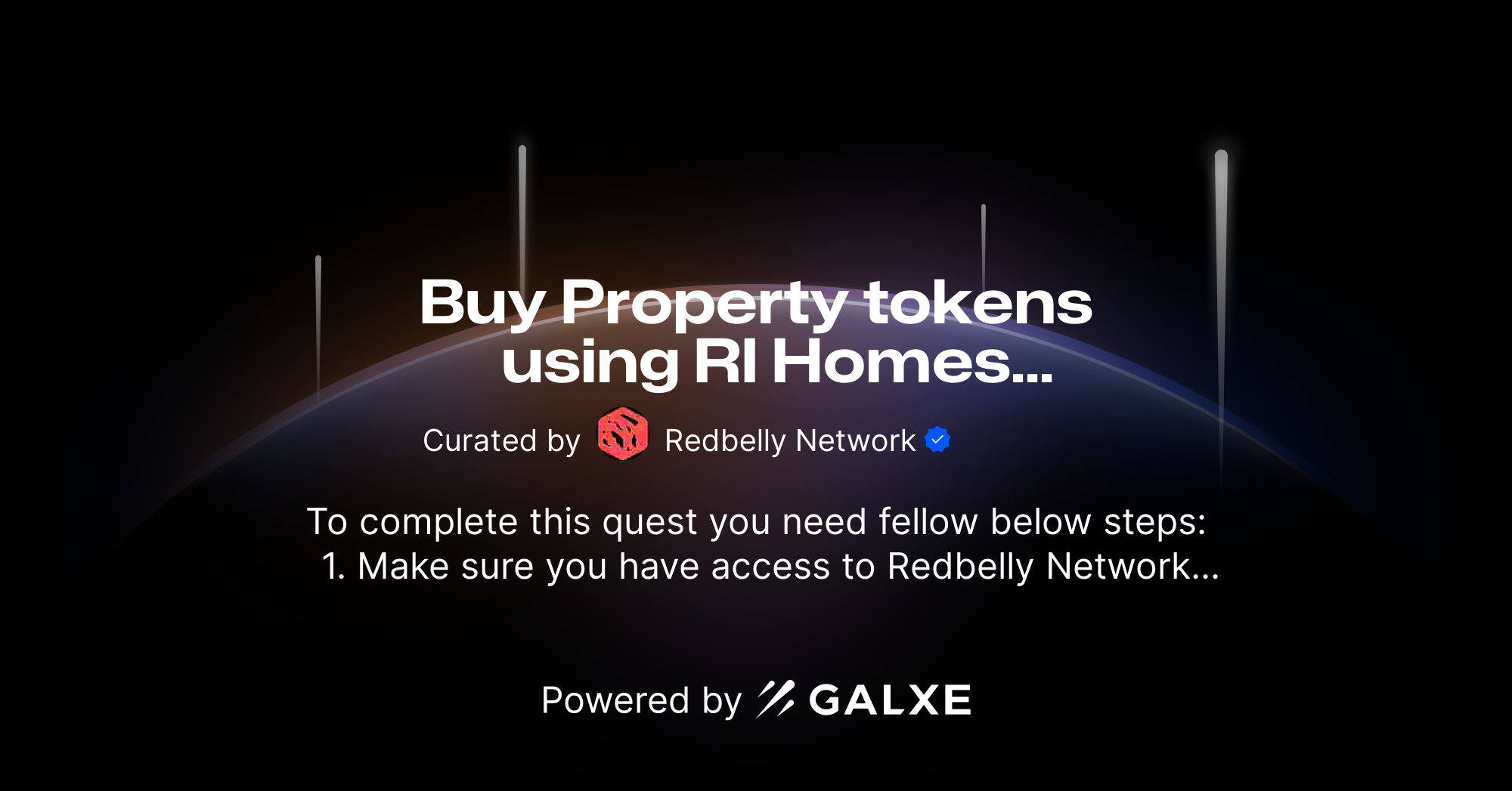 Buy Property tokens using RI Homes DApp Credential Galxe