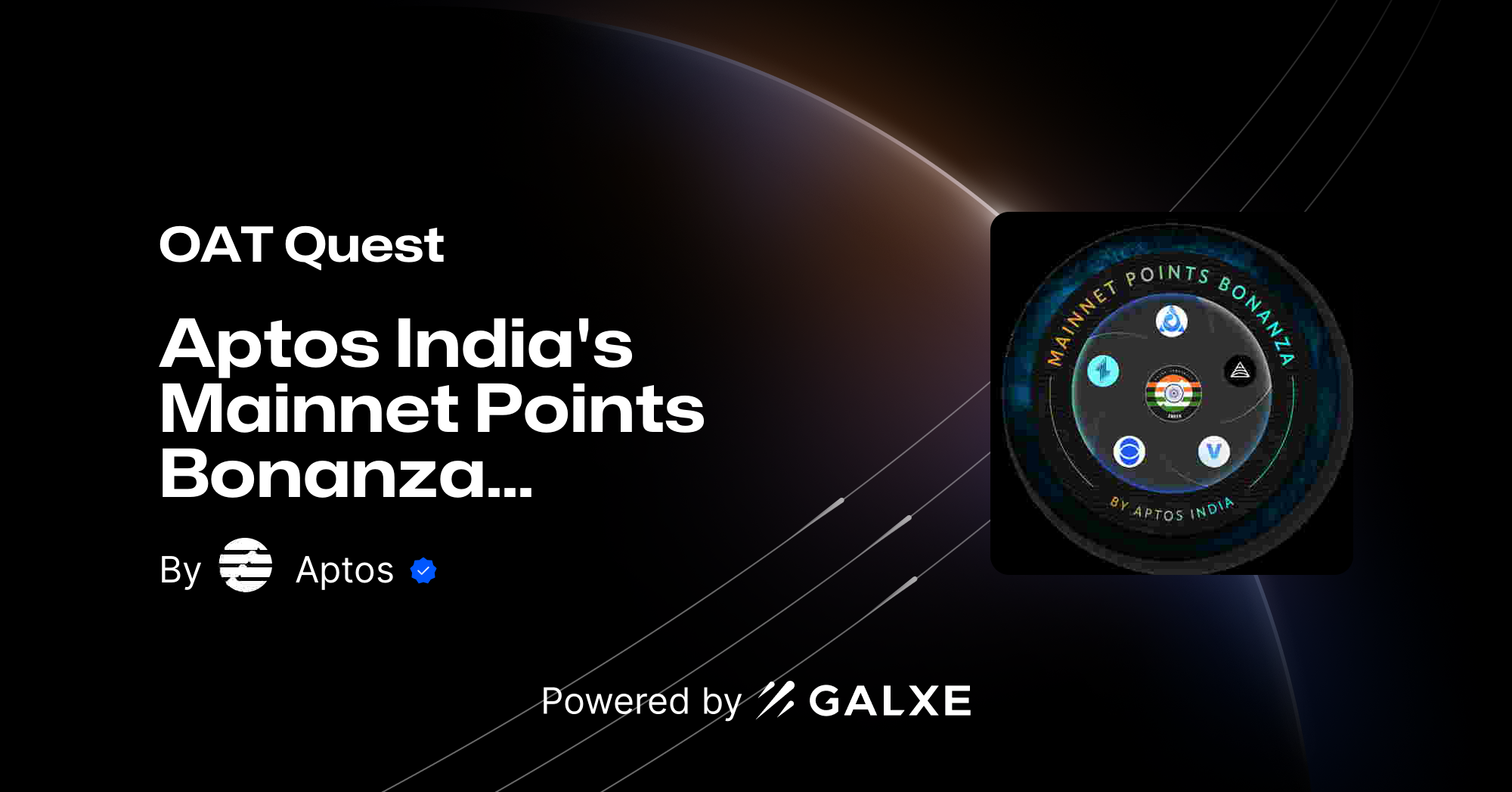 Aptos India's Mainnet Points Bonanza by Aptos | Galxe Quest