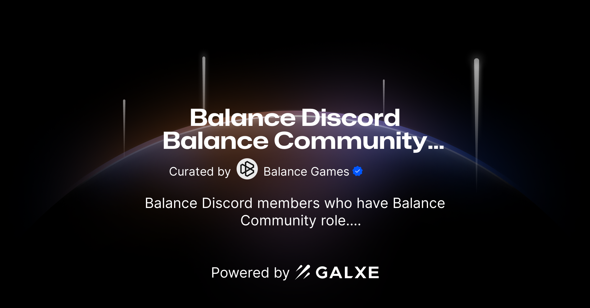 Balance discord balance community credential galxe