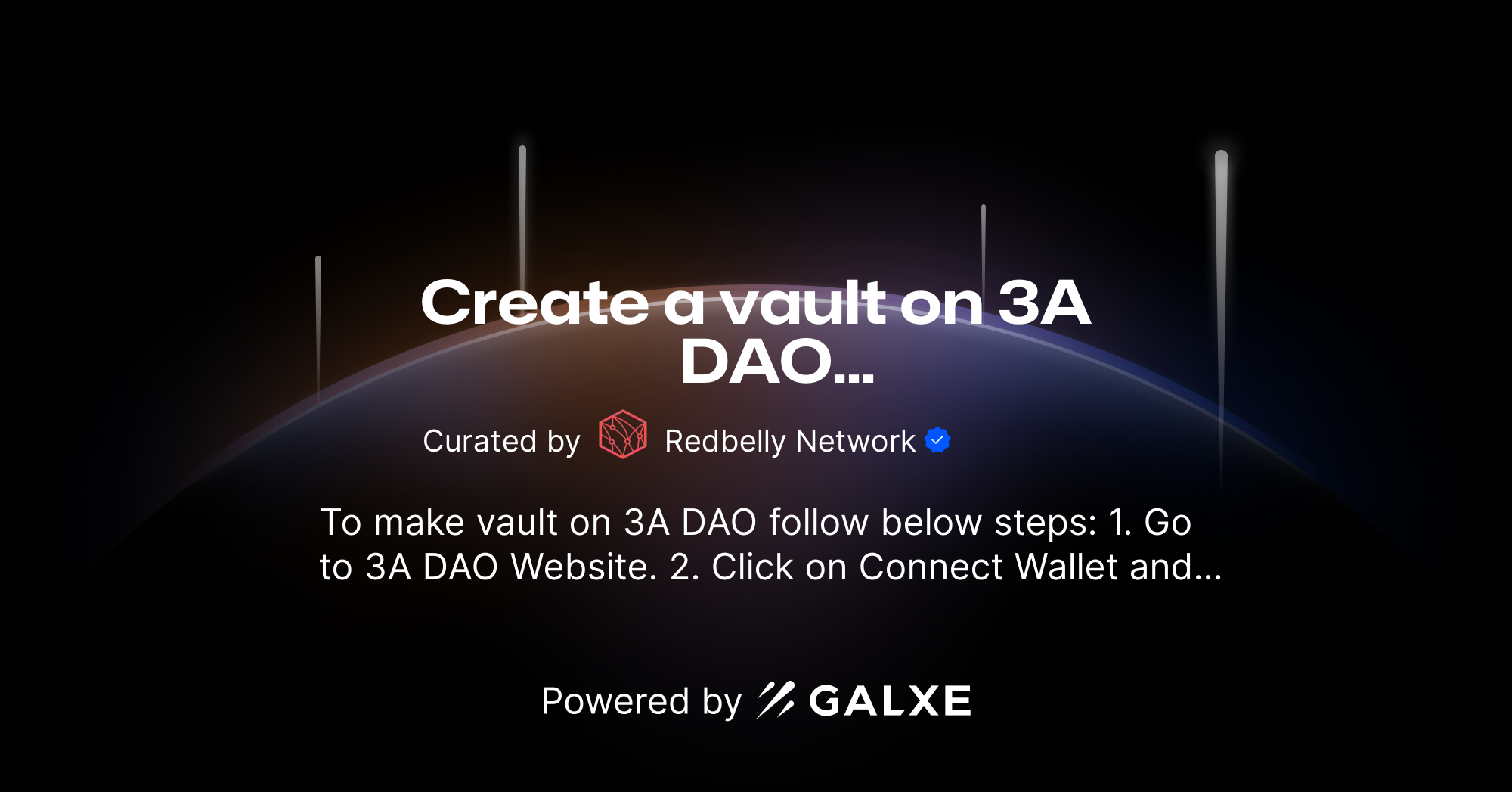 Create a vault on 3A DAO Credential | Galxe