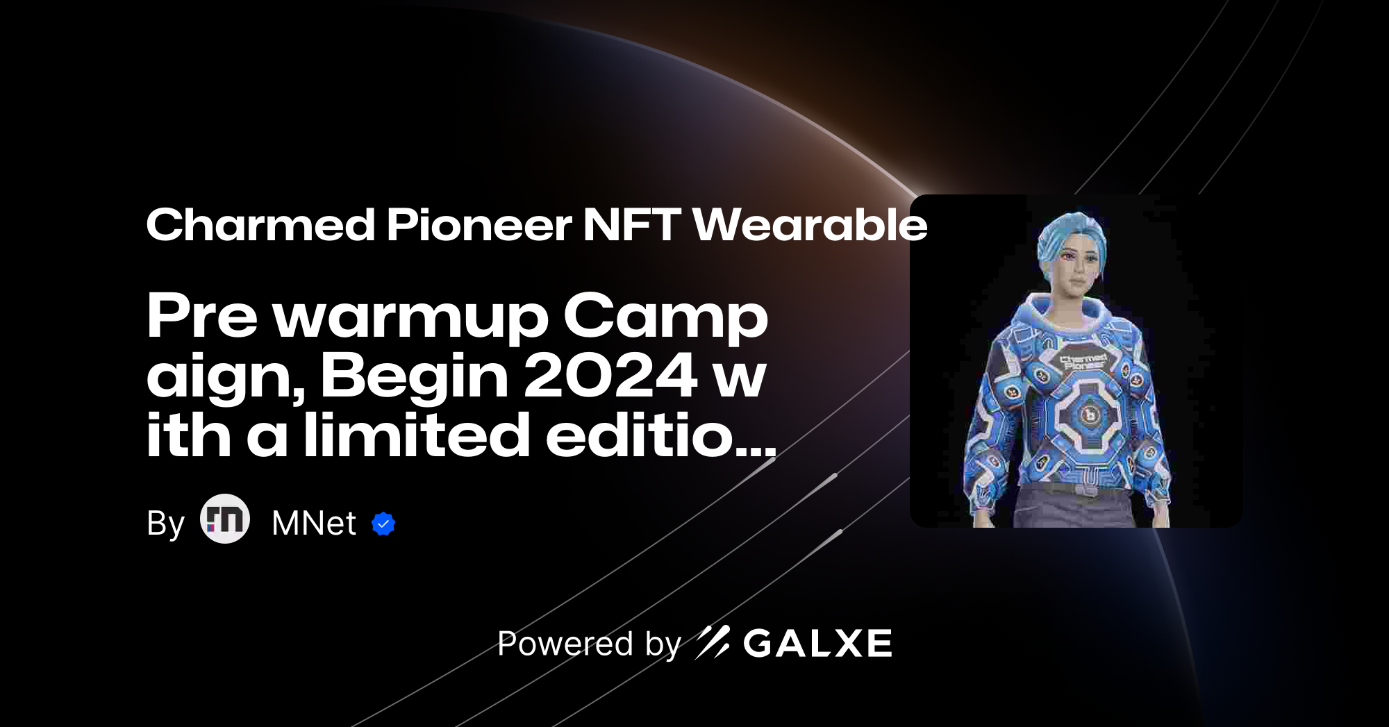 Pre warmup Campaign, Begin 2024 with a limited edition wearable NFT. by