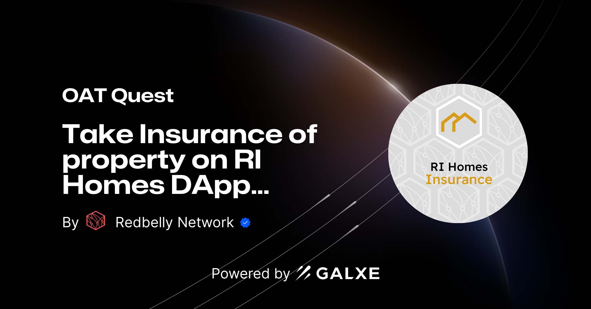 Take Insurance of property on RI Homes DApp by Redbelly Network Galxe